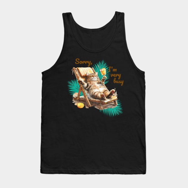 Sorry, I'm Very Busy Tank Top by shipwrecked2020